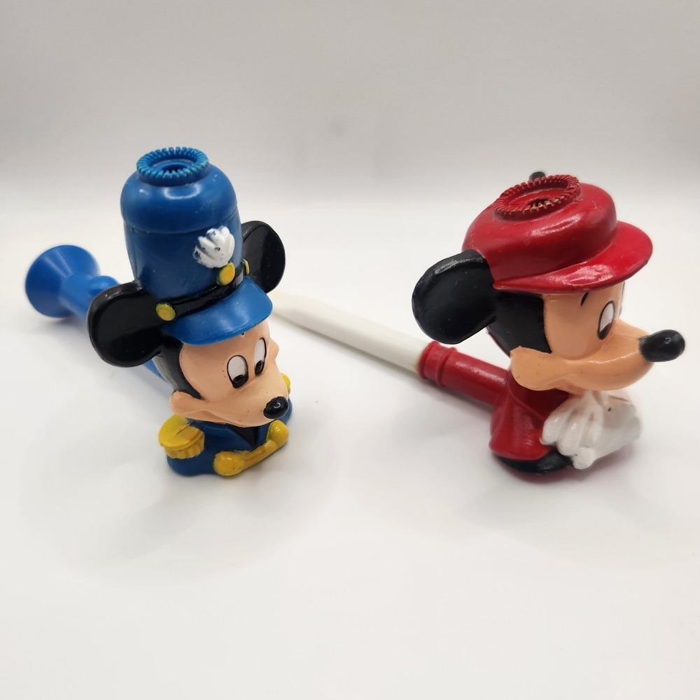 Vintage Disney Mickey Mouse Pipe Bubble Blower Set Of 2